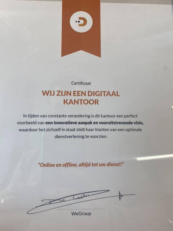 Certificaat WeGroup
